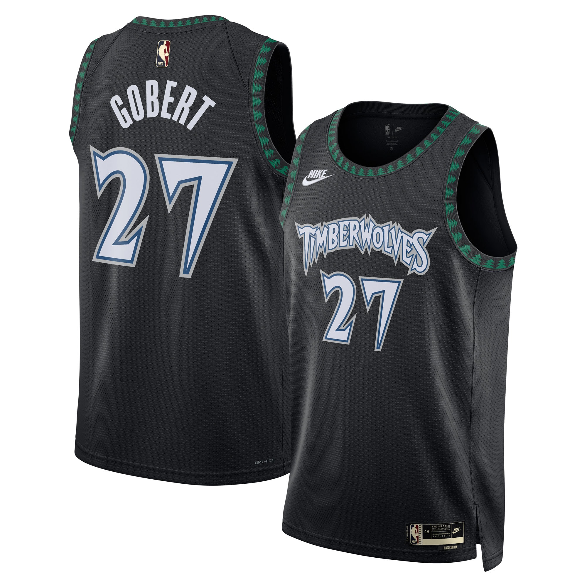 Rudy Gobert Minnesota Timberwolves Unisex Swingman Jersey - Classic Edition - Black