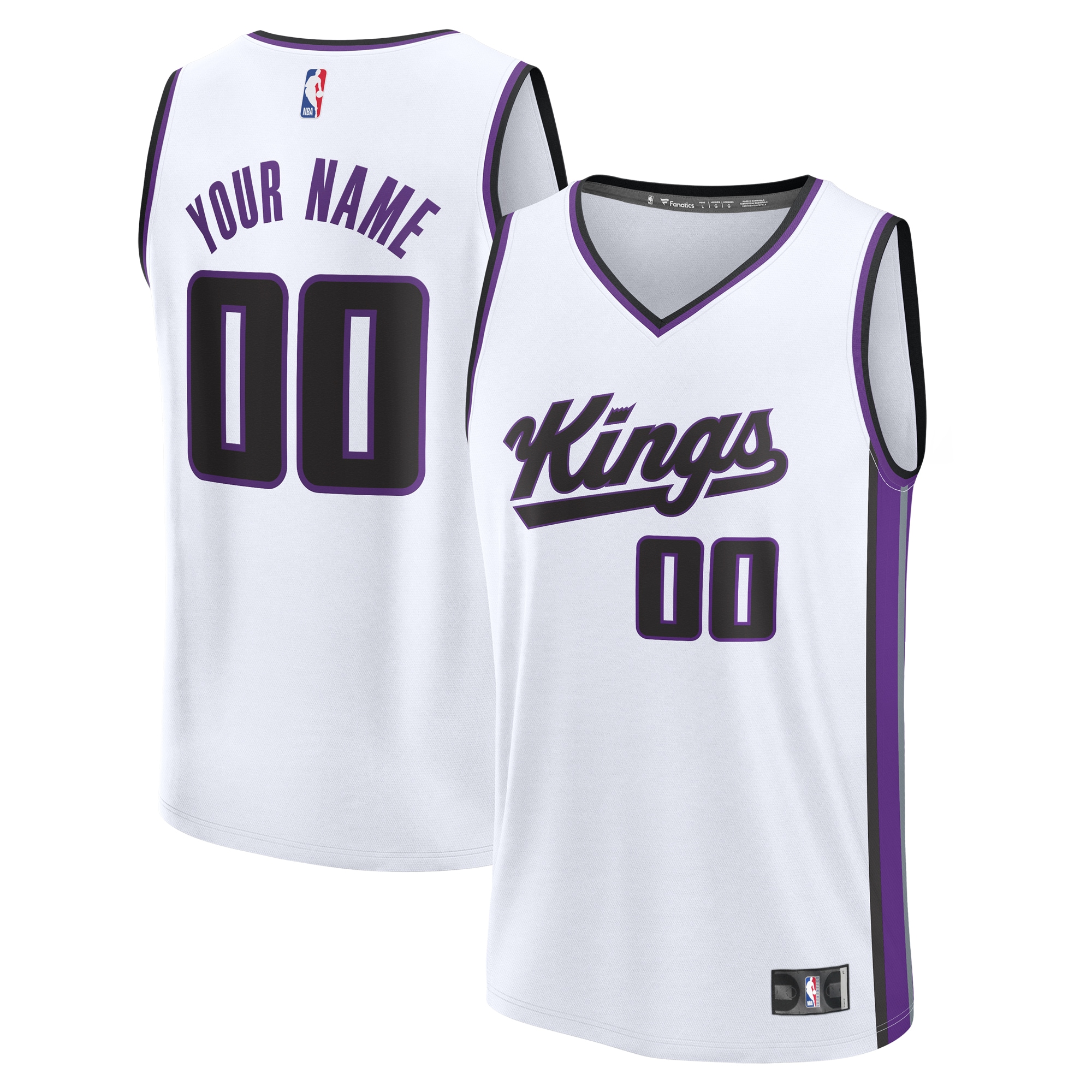 Sacramento Kings Fanatics Fast Break Custom Jersey - Association Edition
