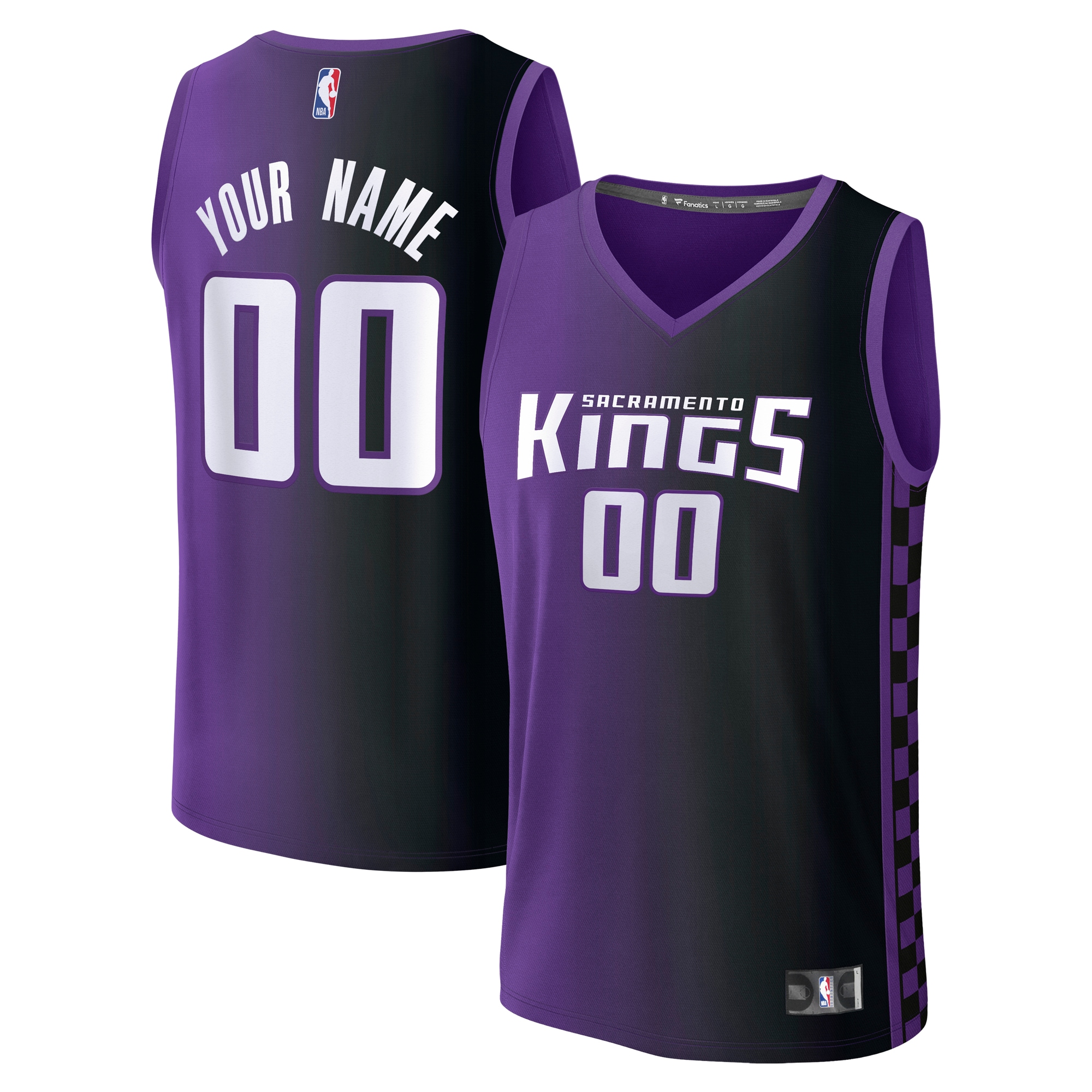 Sacramento Kings Fanatics Fast Break Custom Jersey - Statement Edition
