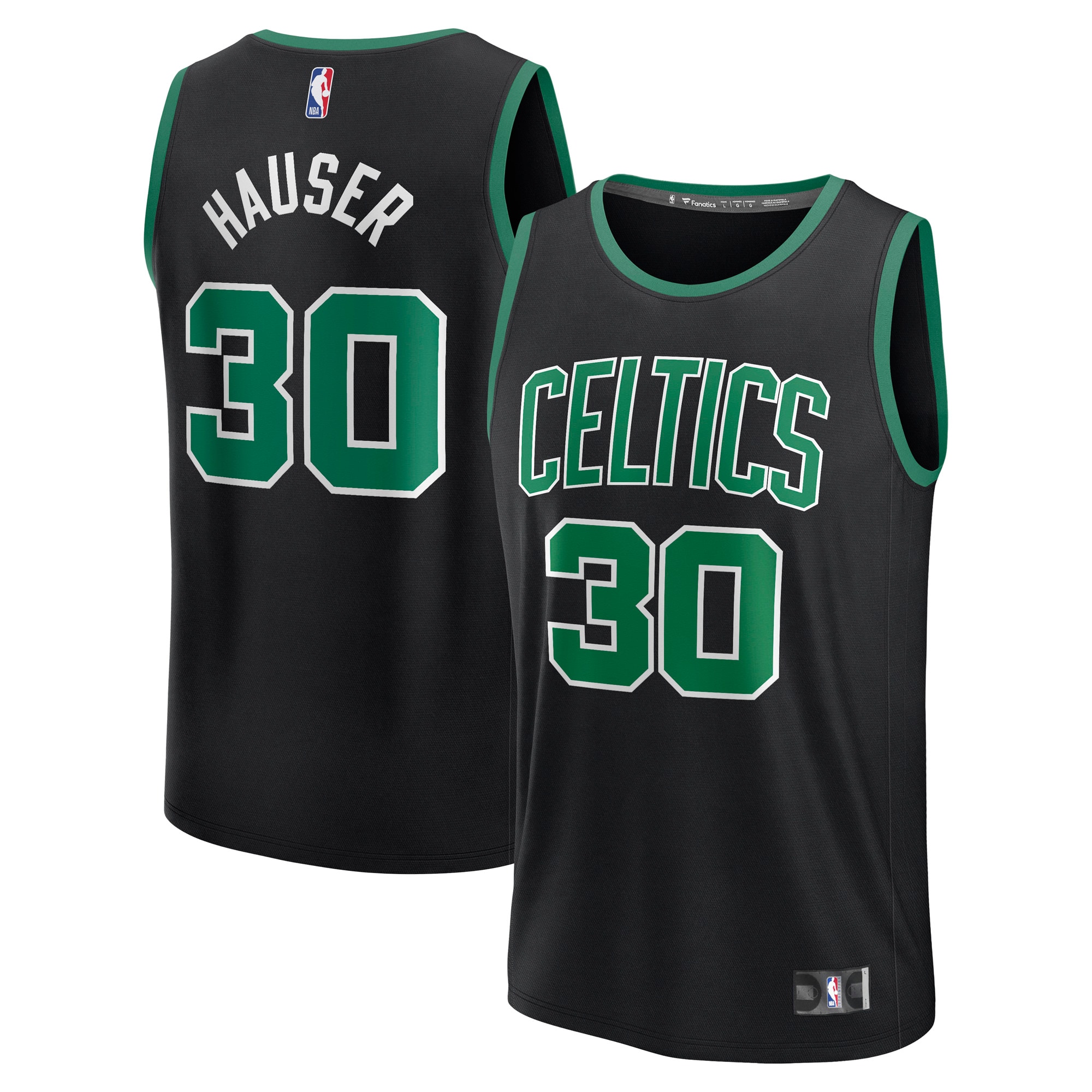Sam Hauser Boston Celtics Fanatics Fast Break Player Jersey - Statement Edition - Black