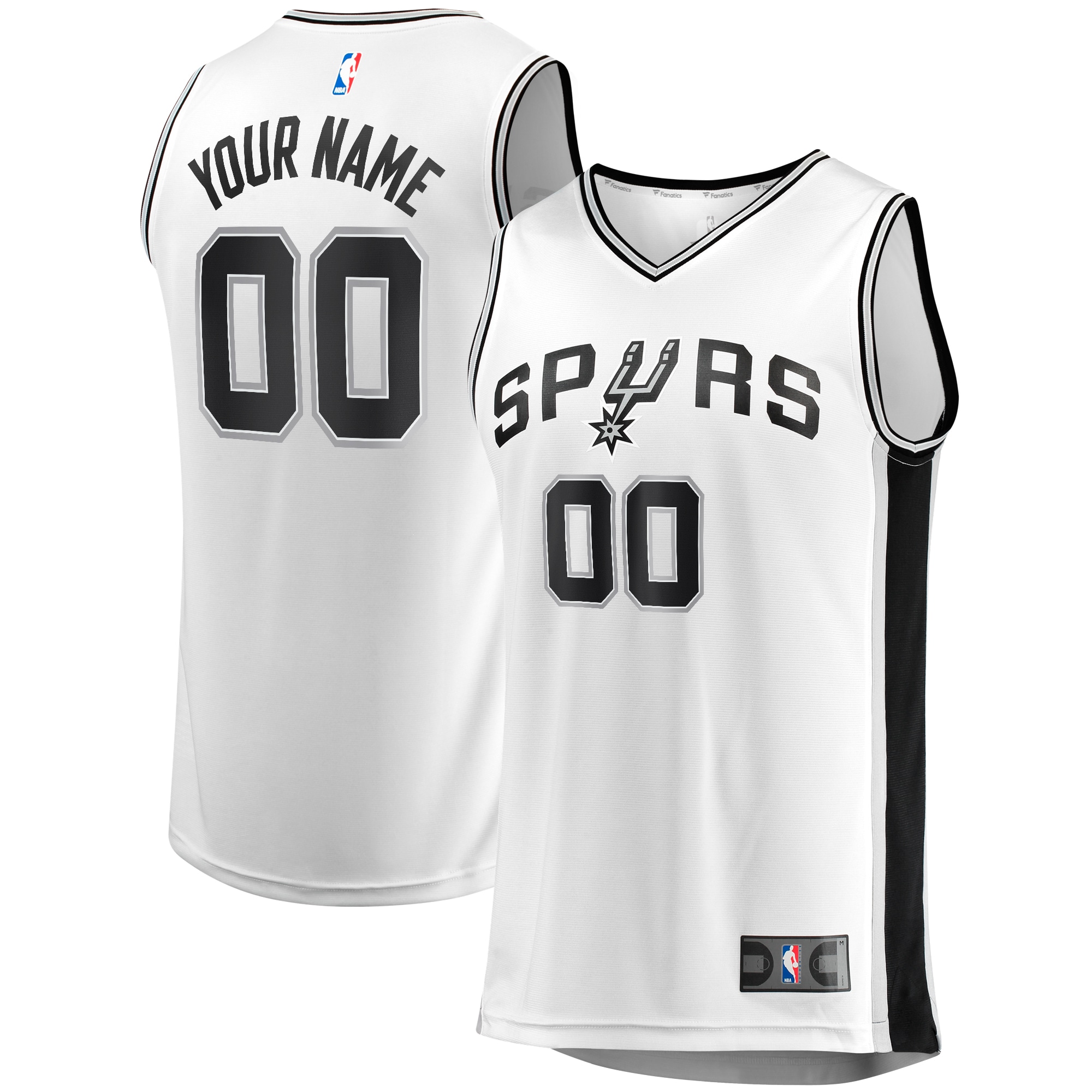 San Antonio Spurs Fanatics Fast Break Custom Jersey - Association Edition - White