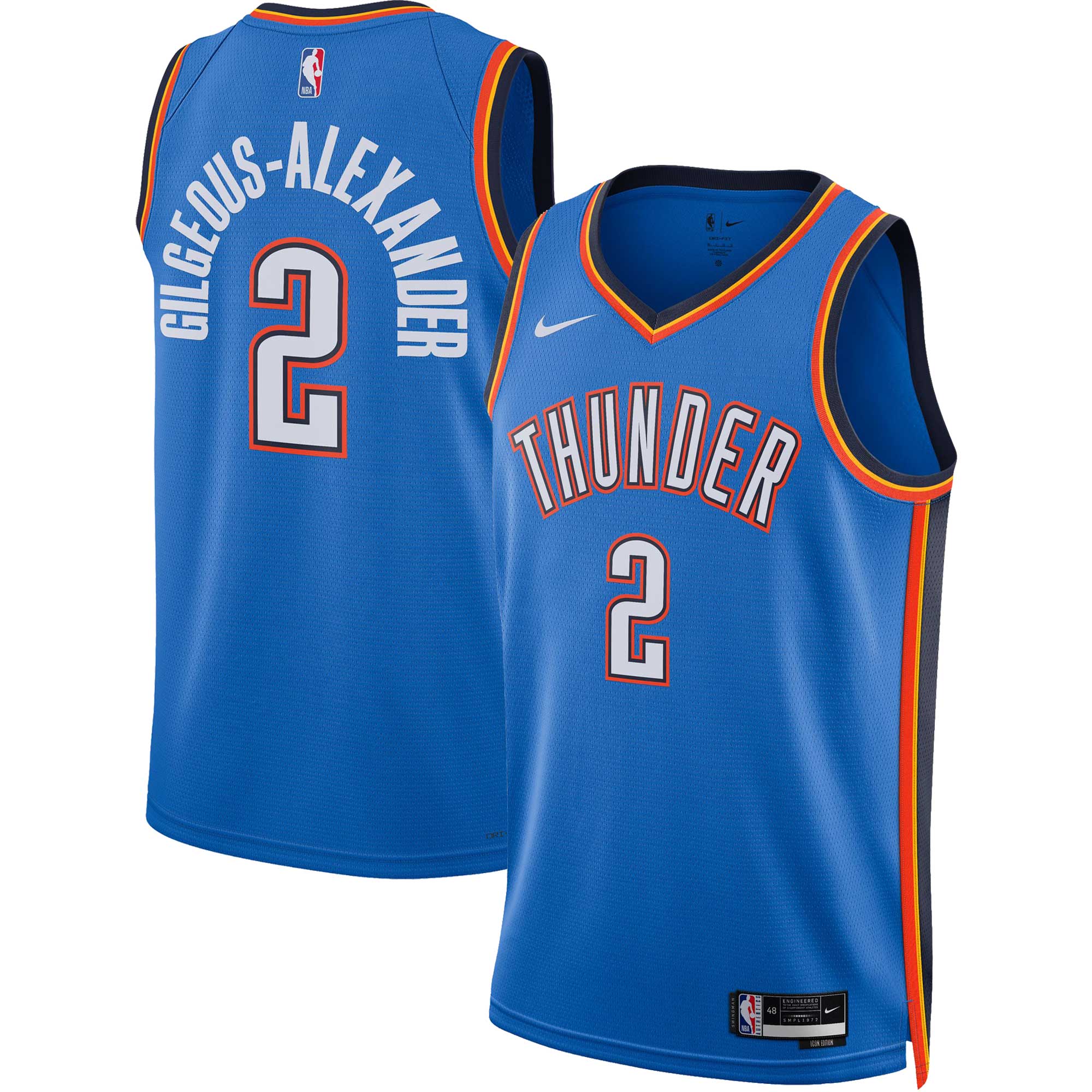 Shai Gilgeous-Alexander Oklahoma City Thunder Unisex Swingman Jersey - Icon Edition