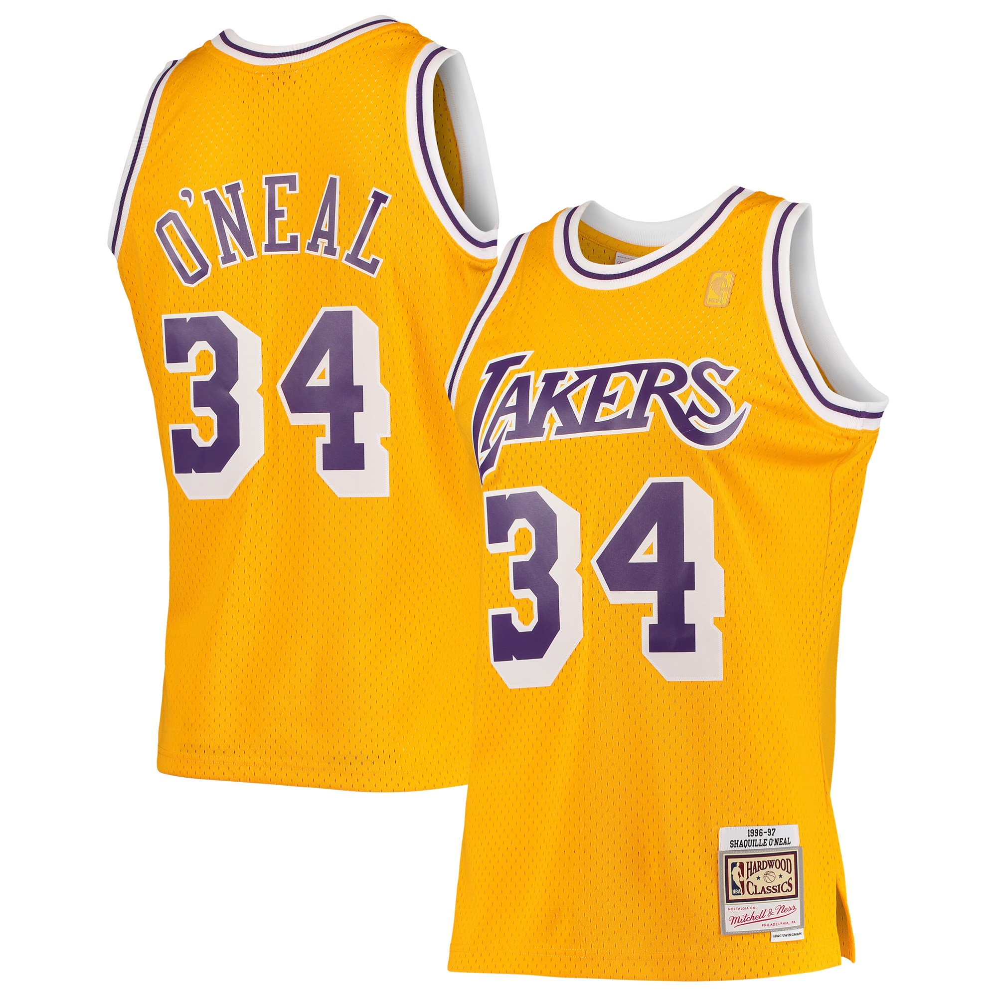 Shaquille O'Neal Los Angeles Lakers 1996/97 Hardwood Classics Swingman Jersey