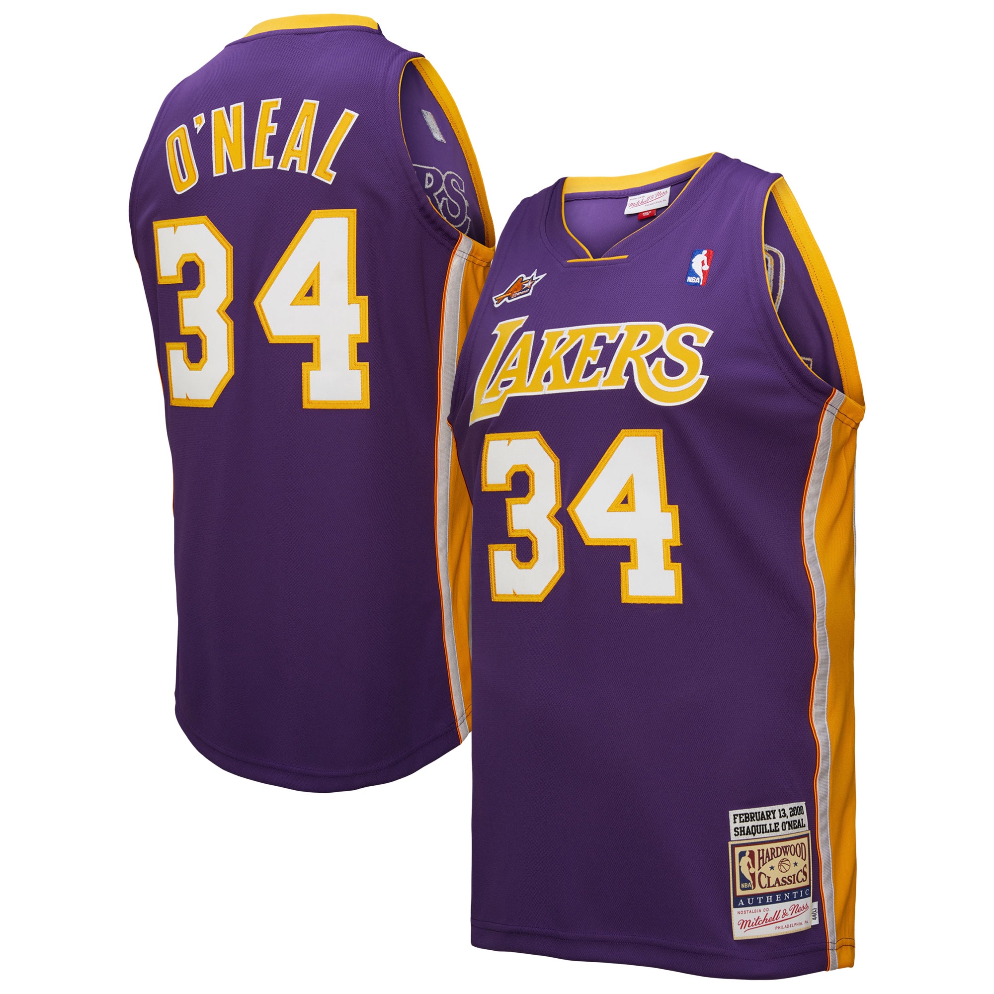 Shaquille O'Neal Los Angeles Lakers 2000 All-Star Game Jersey - Purple