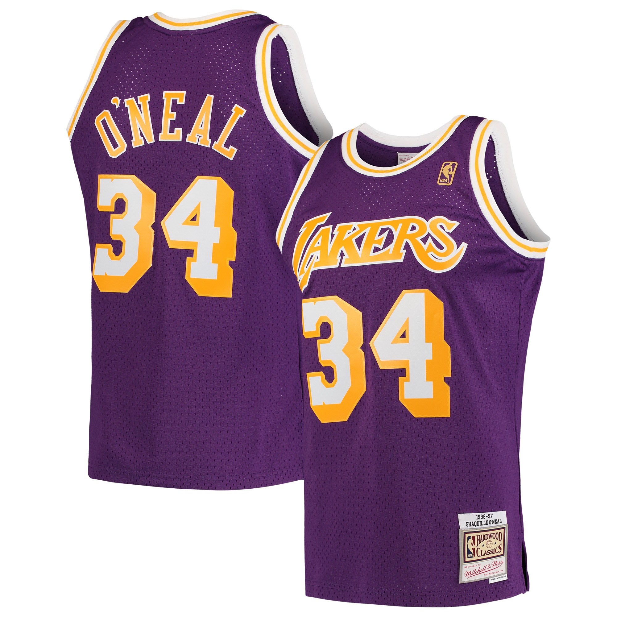 Shaquille O'Neal Los Angeles Lakers Hardwood Classics Swingman Jersey