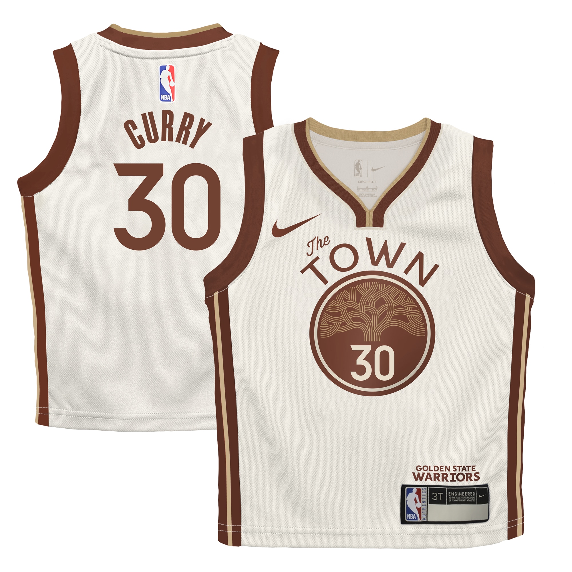 Stephen Curry Golden State Warriors Preschool 2025/26 City Edition Swingman Jersey - Tan