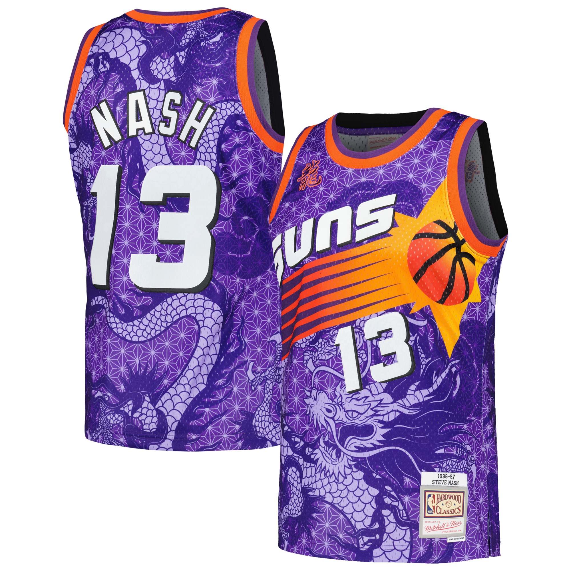 Steve Nash Phoenix Suns 1996/97 Hardwood Classics Asian Heritage 6.0 Swingman Throwback Player Jersey - Purple