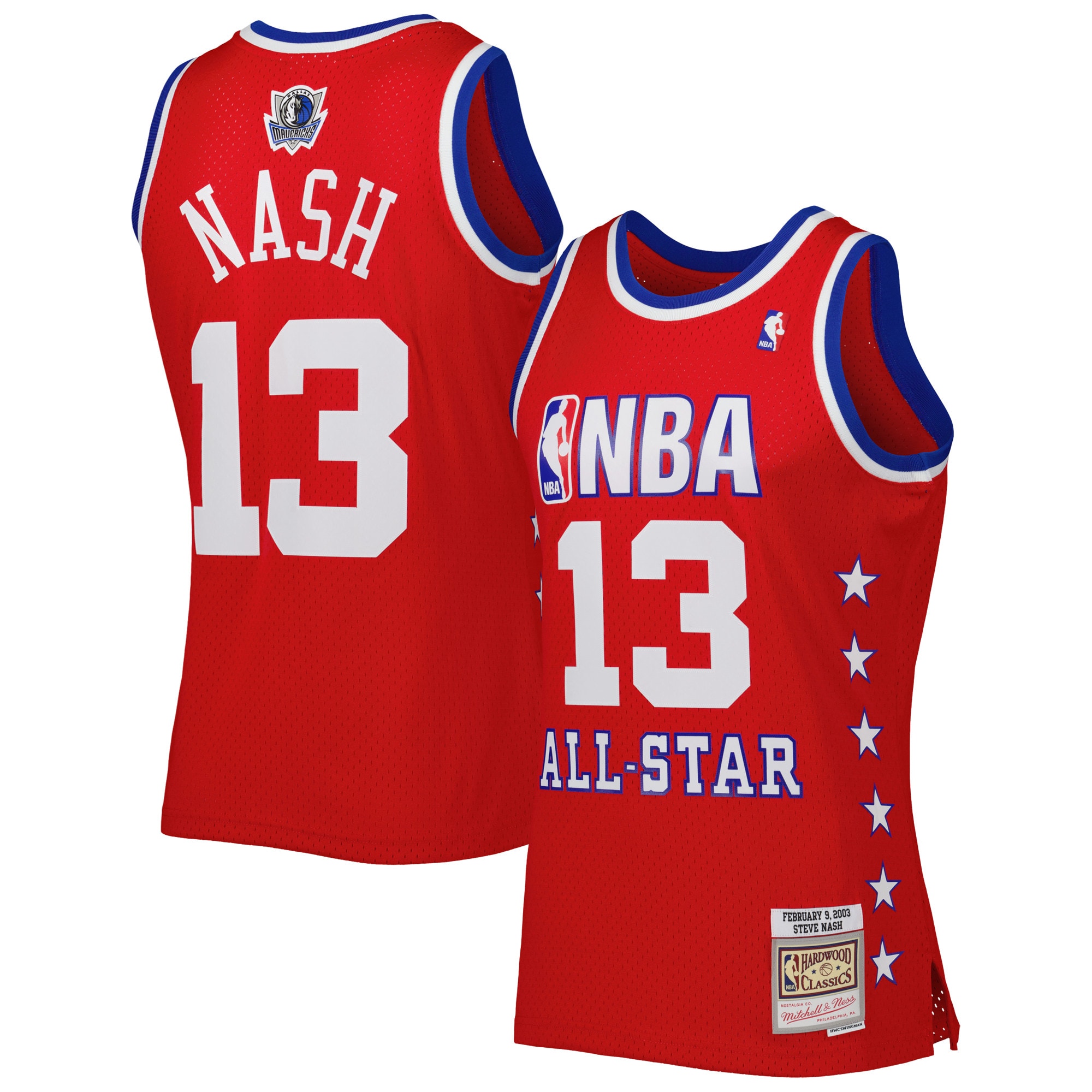 Steve Nash Western Conference 2003 All Star Game Swingman Jersey - Red
