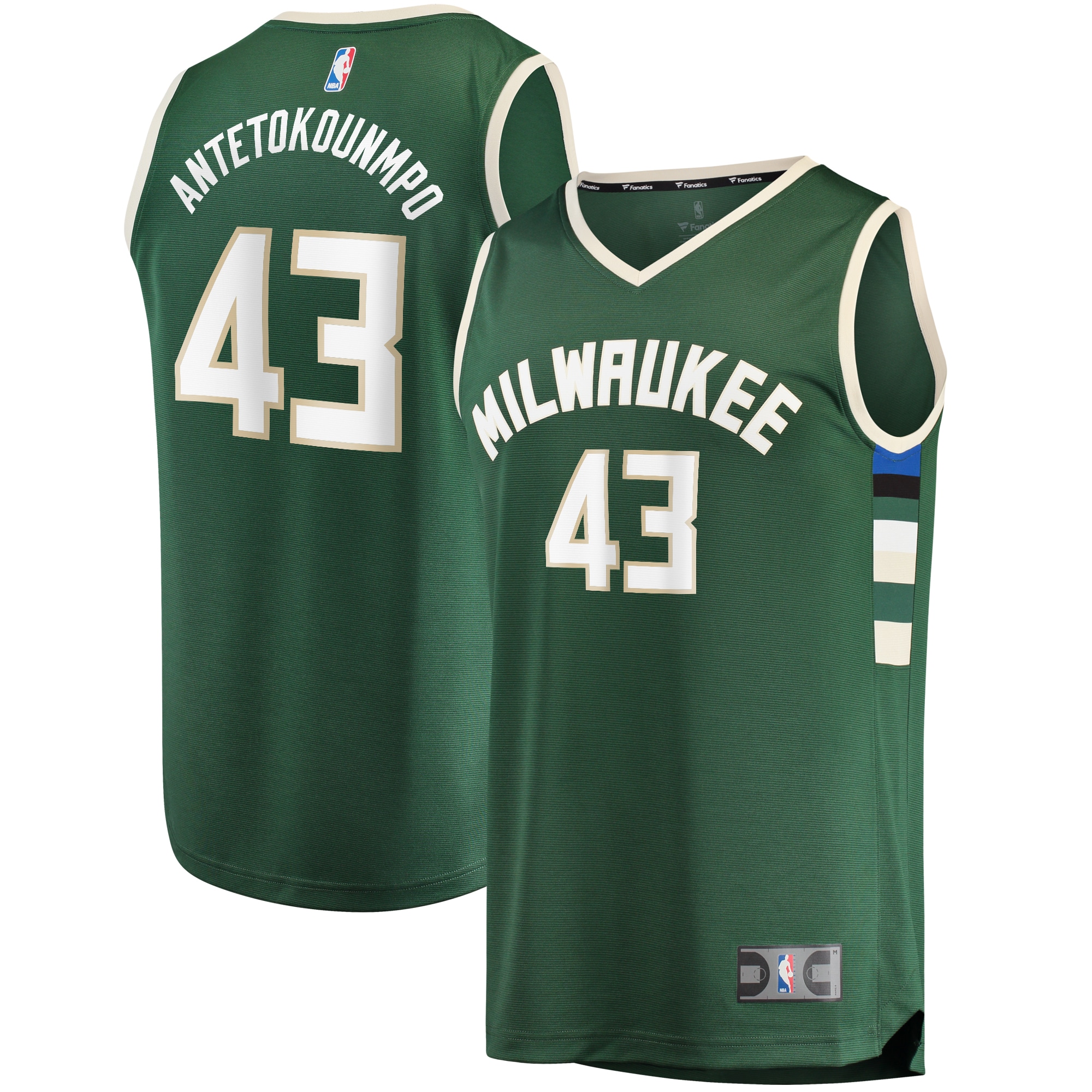 Thanasis Antetokounmpo Milwaukee Bucks Fanatics Fast Break Player Jersey - Icon Edition - Hunter Green