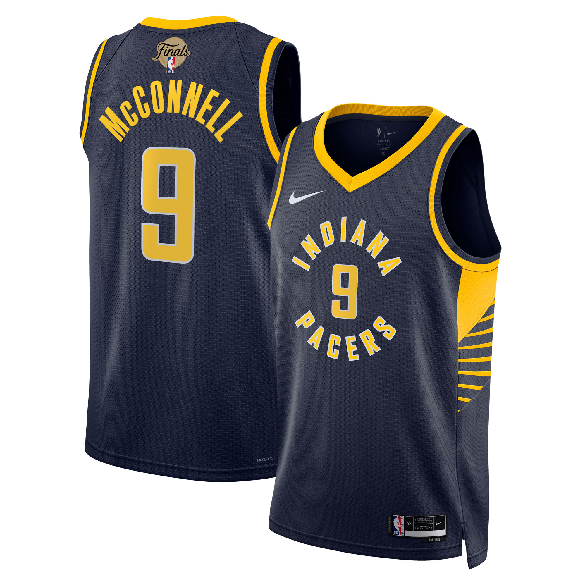 T.J. McConnell Indiana Pacers Unisex 2025 Finals Swingman Jersey - Icon Edition - Navy