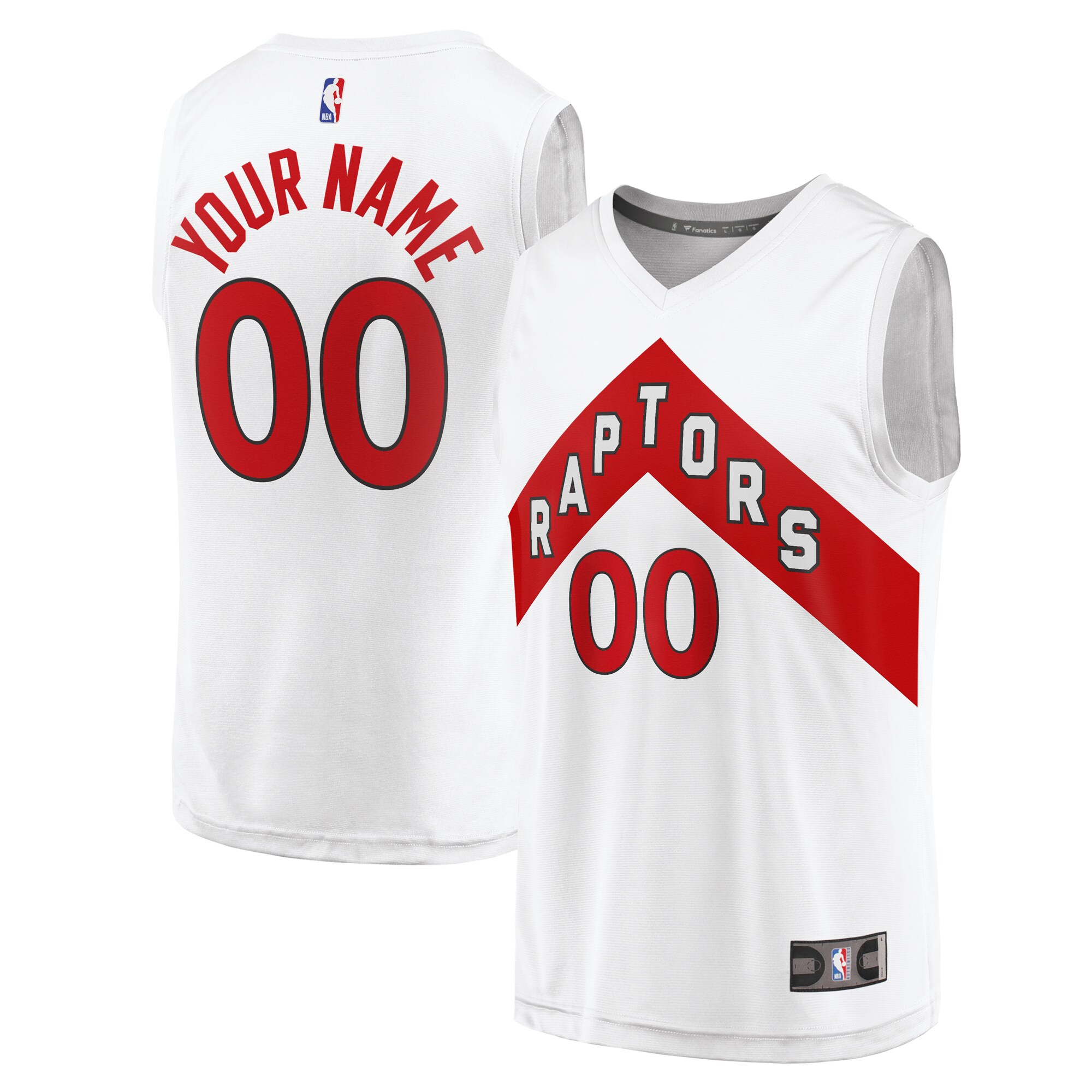 Toronto Raptors Fanatics Fast Break Custom Jersey - Association Edition - White