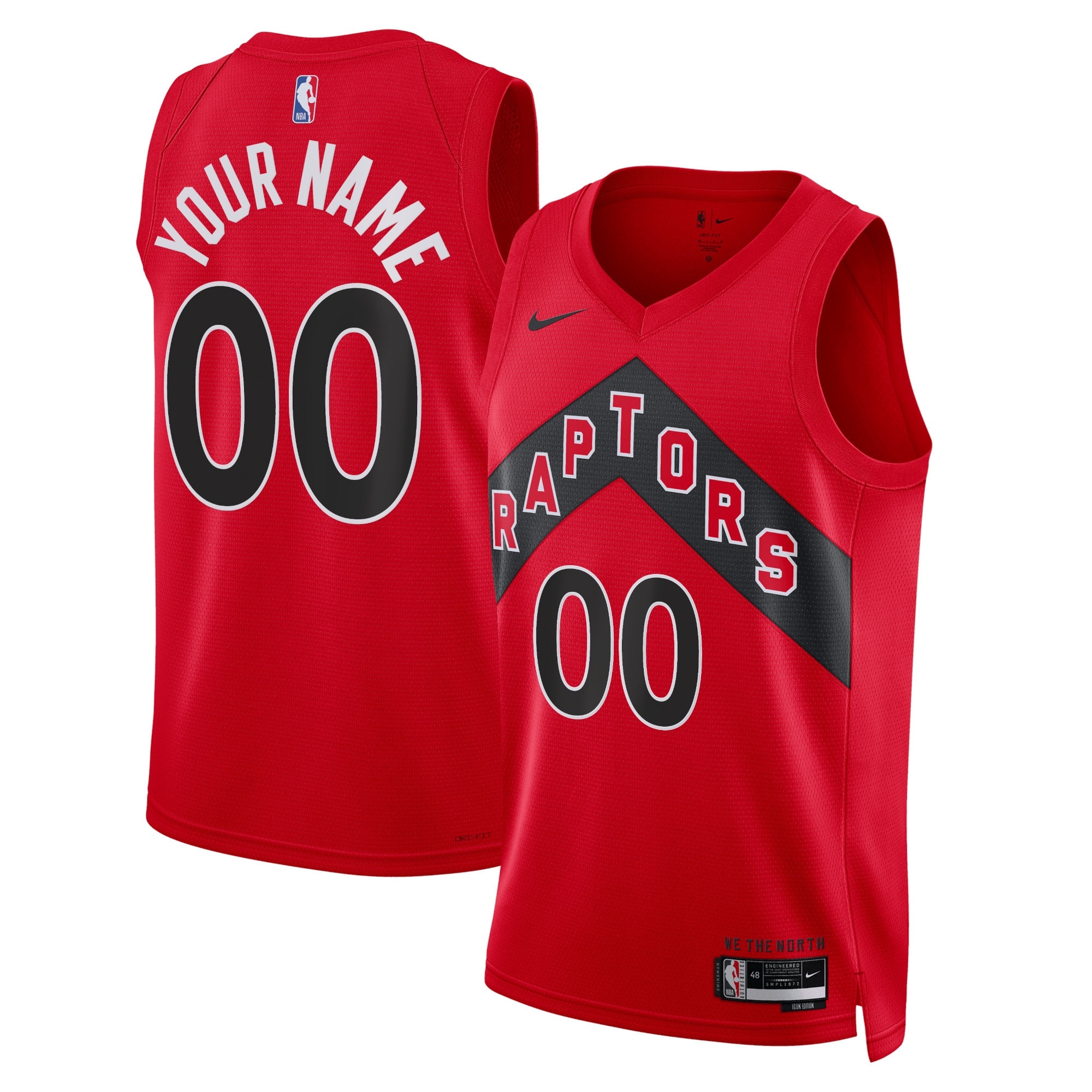 Toronto Raptors Unisex Swingman Custom Jersey Red - Icon Edition
