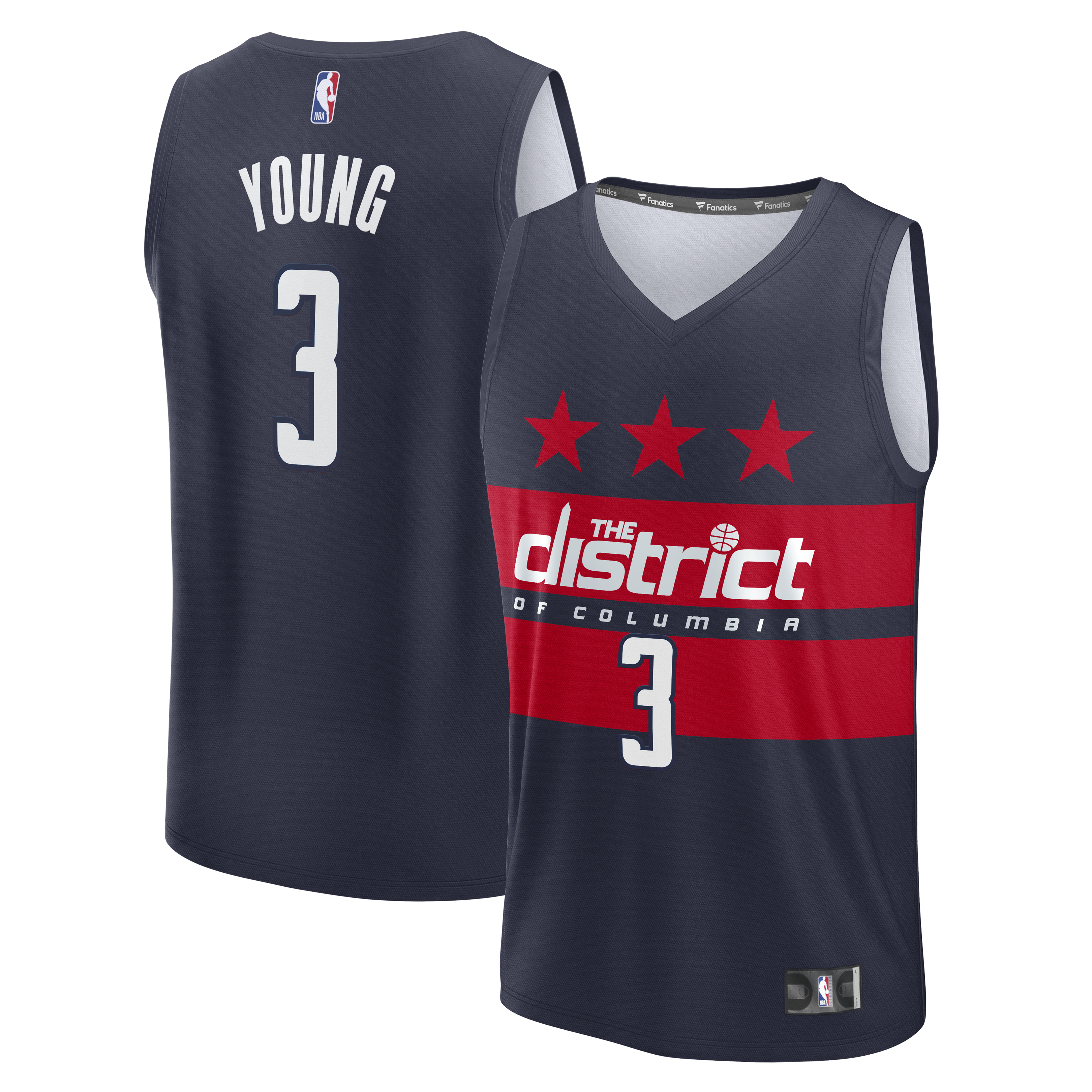 Trae Young Washington Wizards Fanatics Fast Break - Statement Edition - Navy