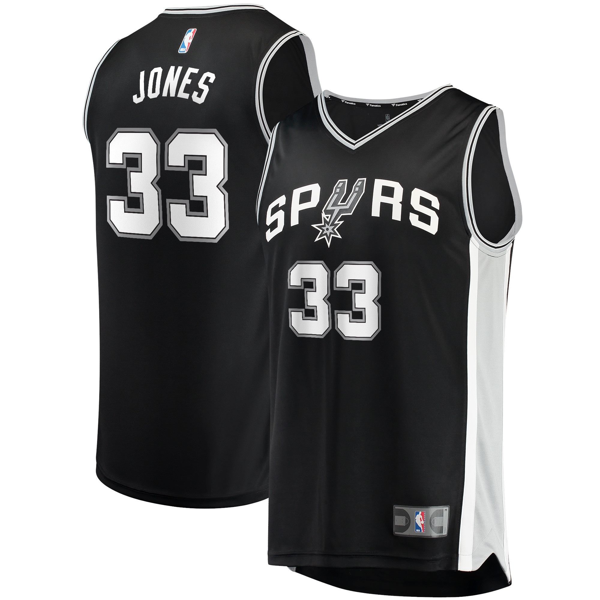 Tre Jones San Antonio Spurs Fanatics Fast Break Jersey - Icon Edition - Black