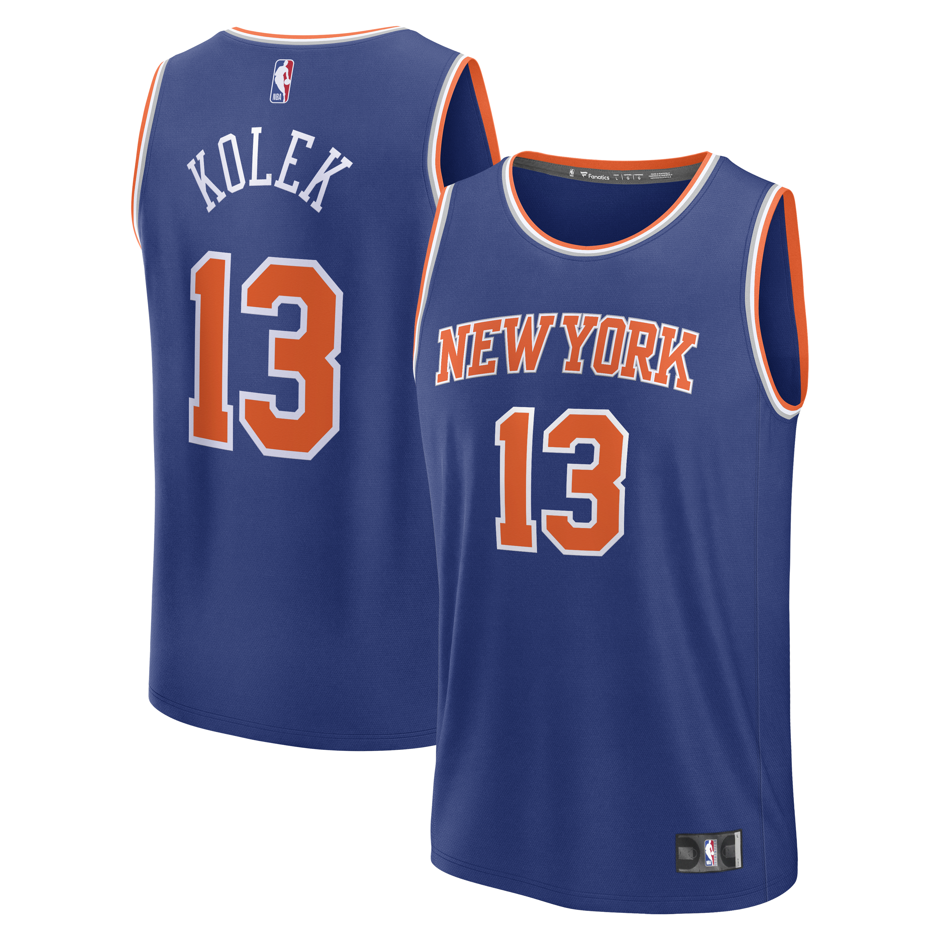 Tyler Kolek New York Knicks Fanatics Fast Break Jersey - Blue - Icon Edition