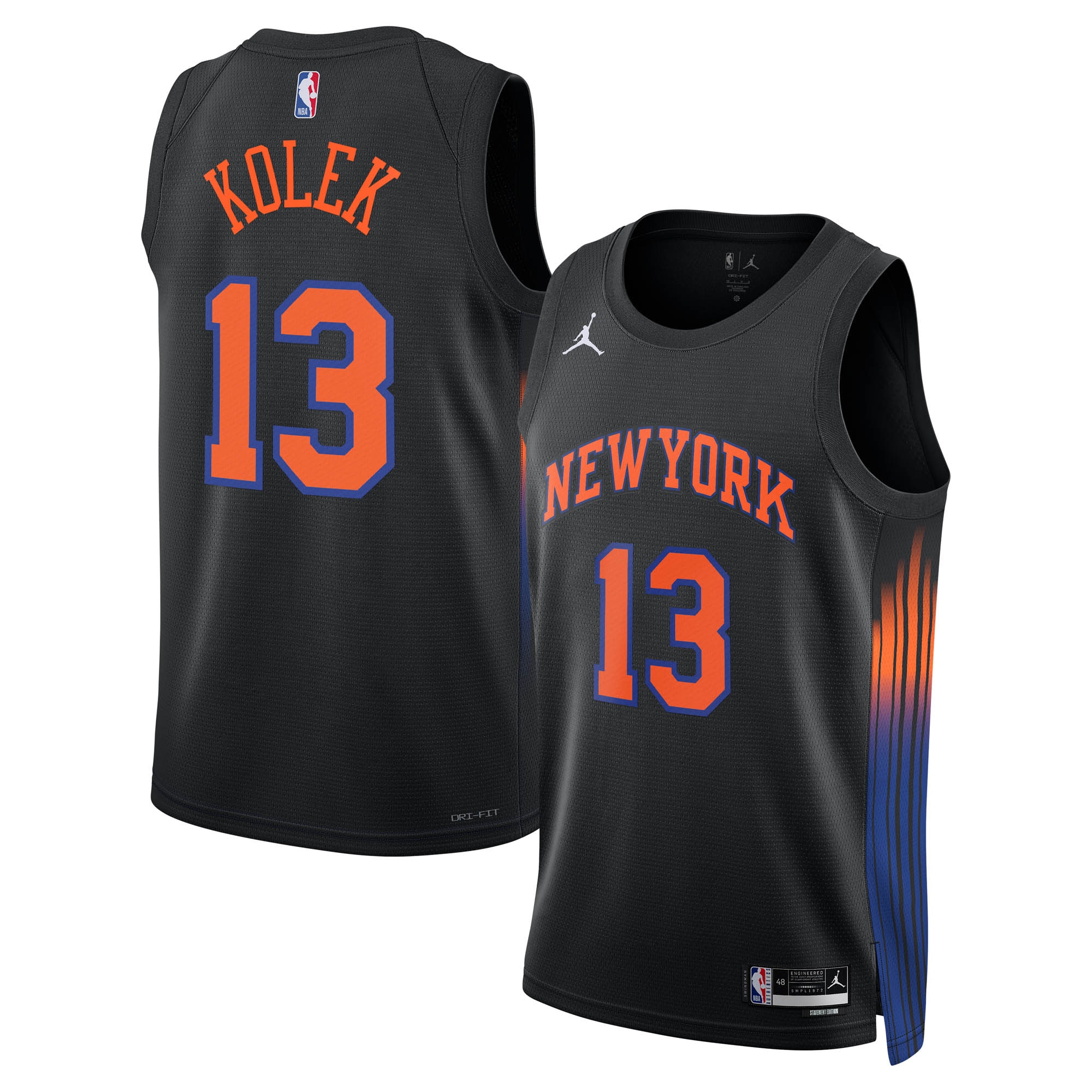 Tyler Kolek New York Knicks Jordan Brand Unisex Swingman Jersey - Statement Edition - Black