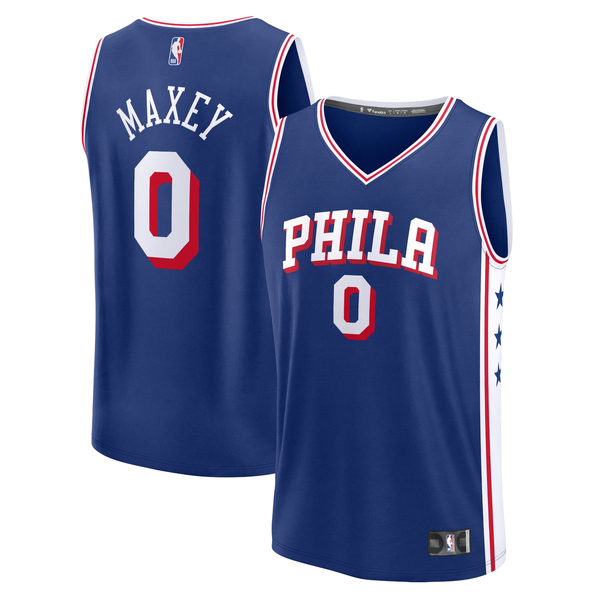 Tyrese Maxey Philadelphia 76ers Fanatics Fast Break Jersey - Icon Edition - Royal