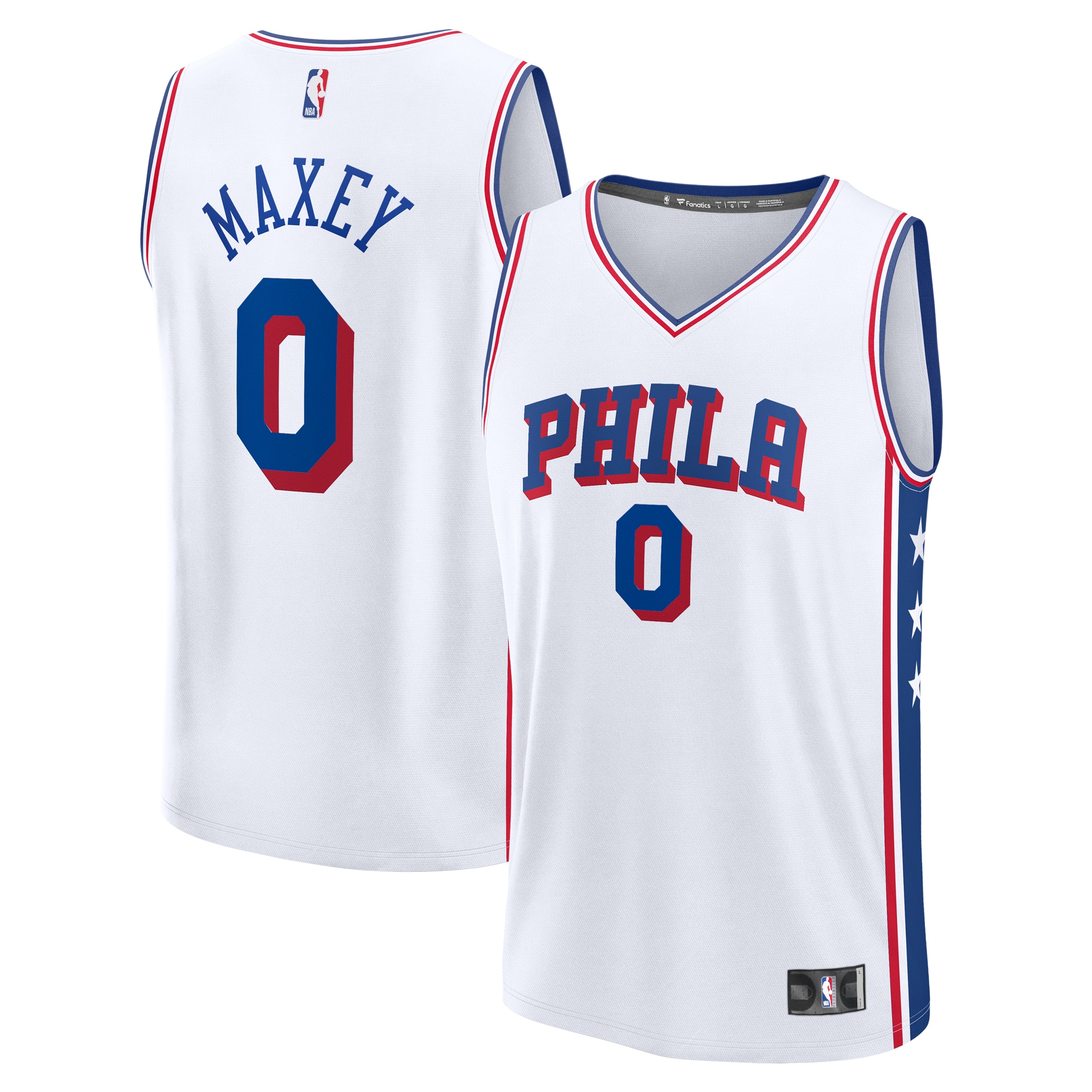 Tyrese Maxey Philadelphia 76ers Fanatics Fast Break Player Jersey - Association Edition - White