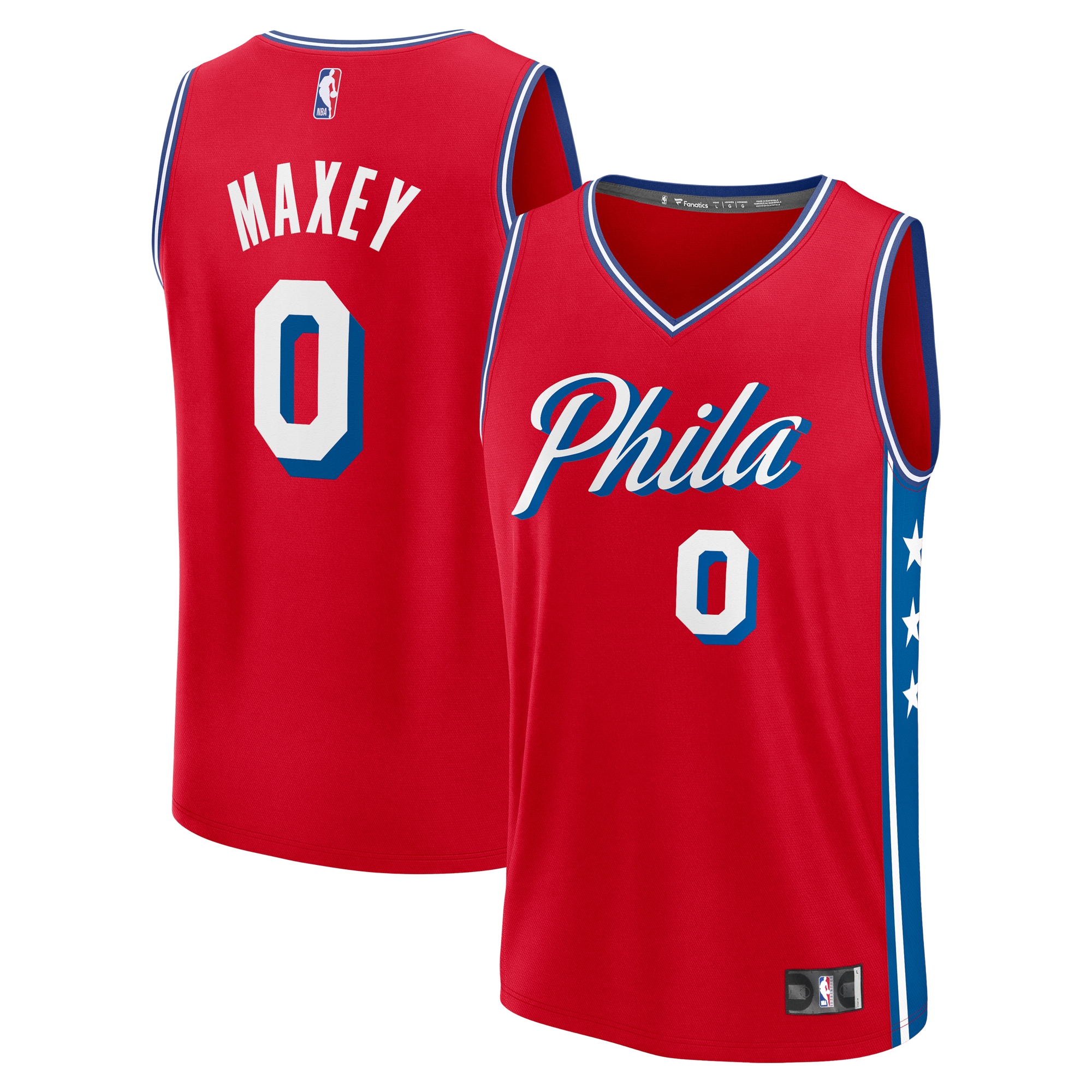 Tyrese Maxey Philadelphia 76ers Fanatics Fast Break Player Jersey - Statement Edition - Red