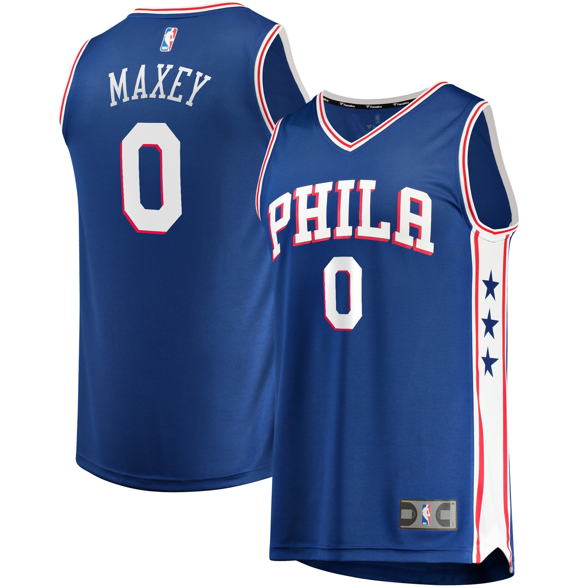 Tyrese Maxey Philadelphia 76ers Fanatics Fast Jersey Royal - Icon Edition