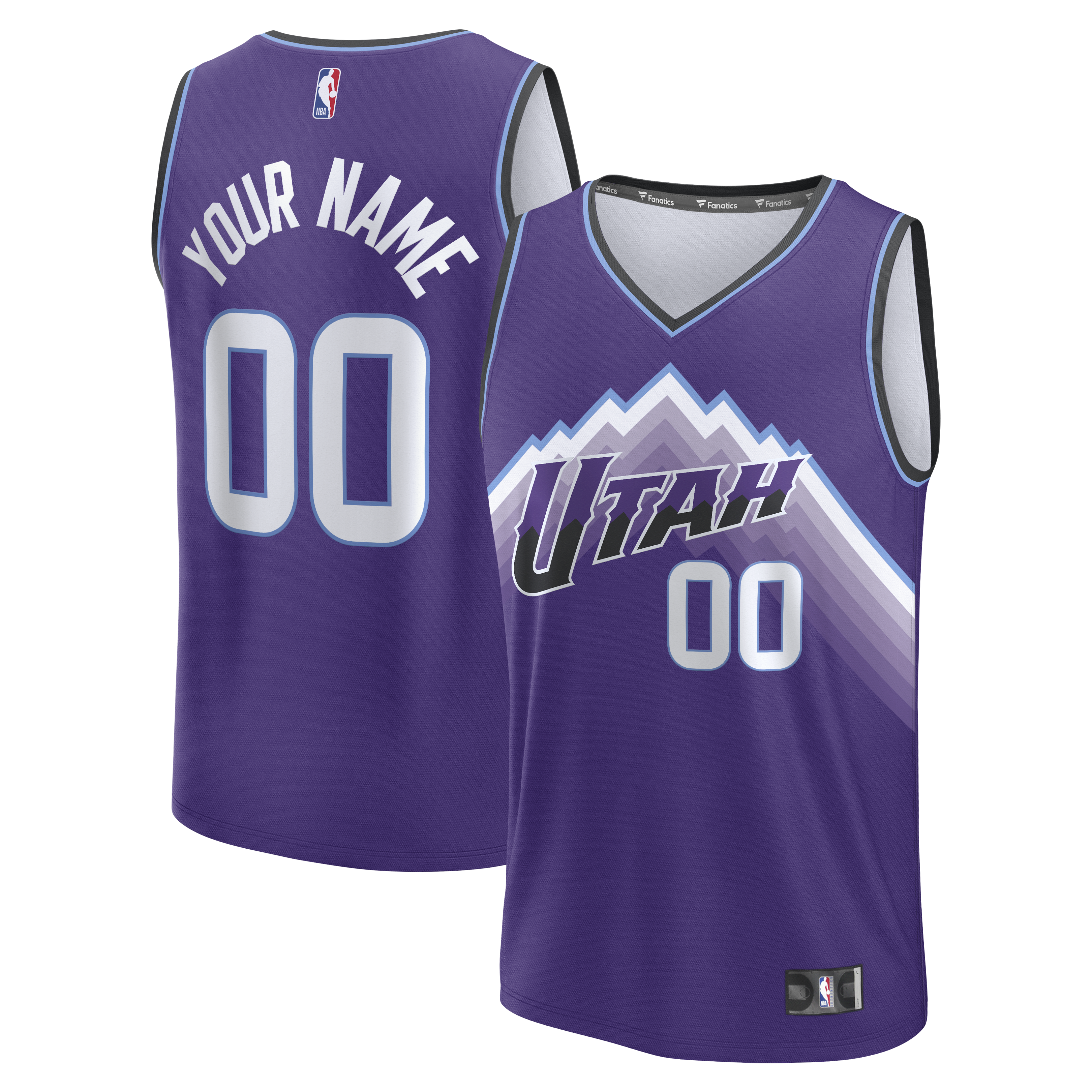 Utah Jazz Fanatics Fast Break Custom Jersey - Purple - Icon Edition