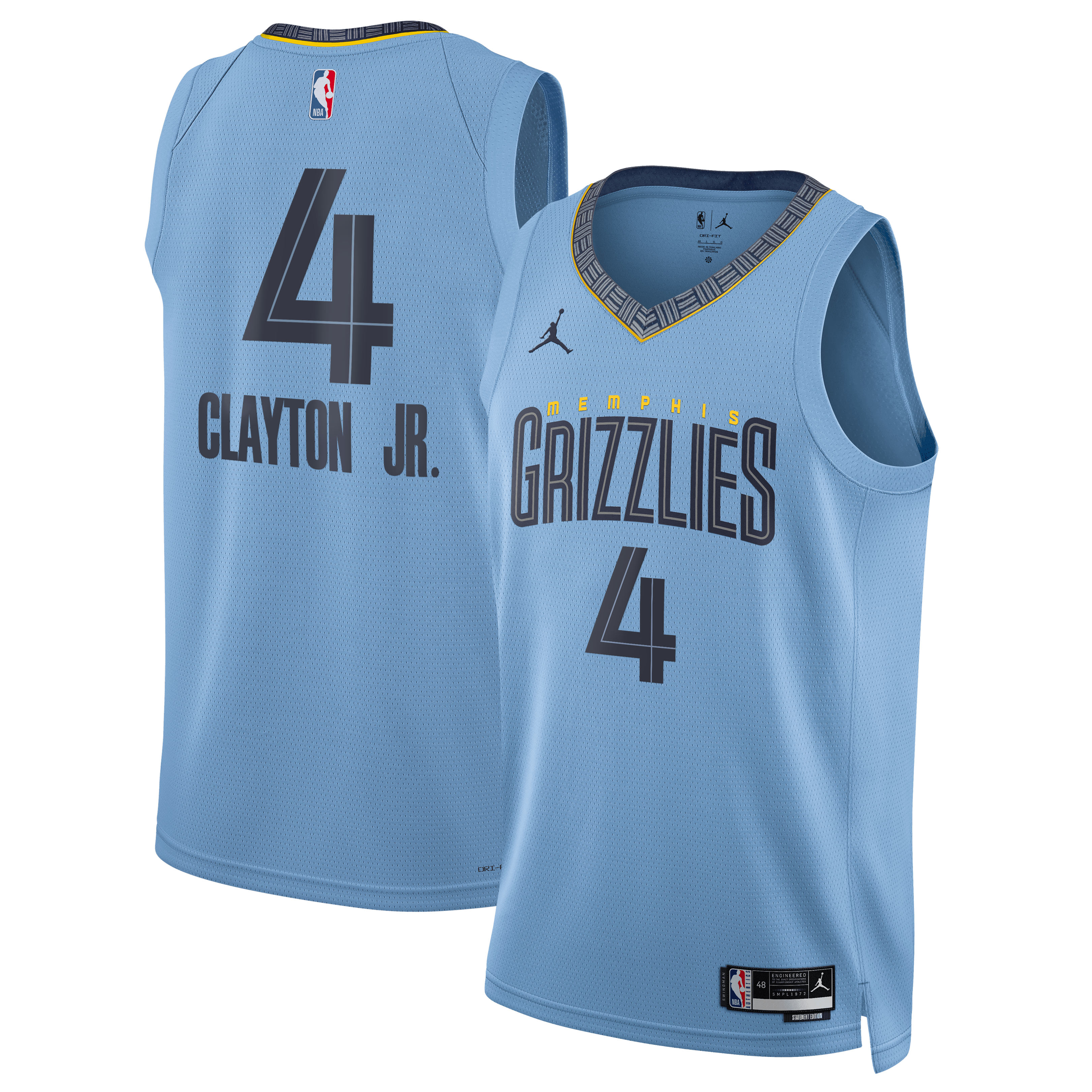 Walter Clayton Jr. Memphis Grizzlies Jordan Brand Unisex Swingman Jersey - Statement Edition - Light Blue