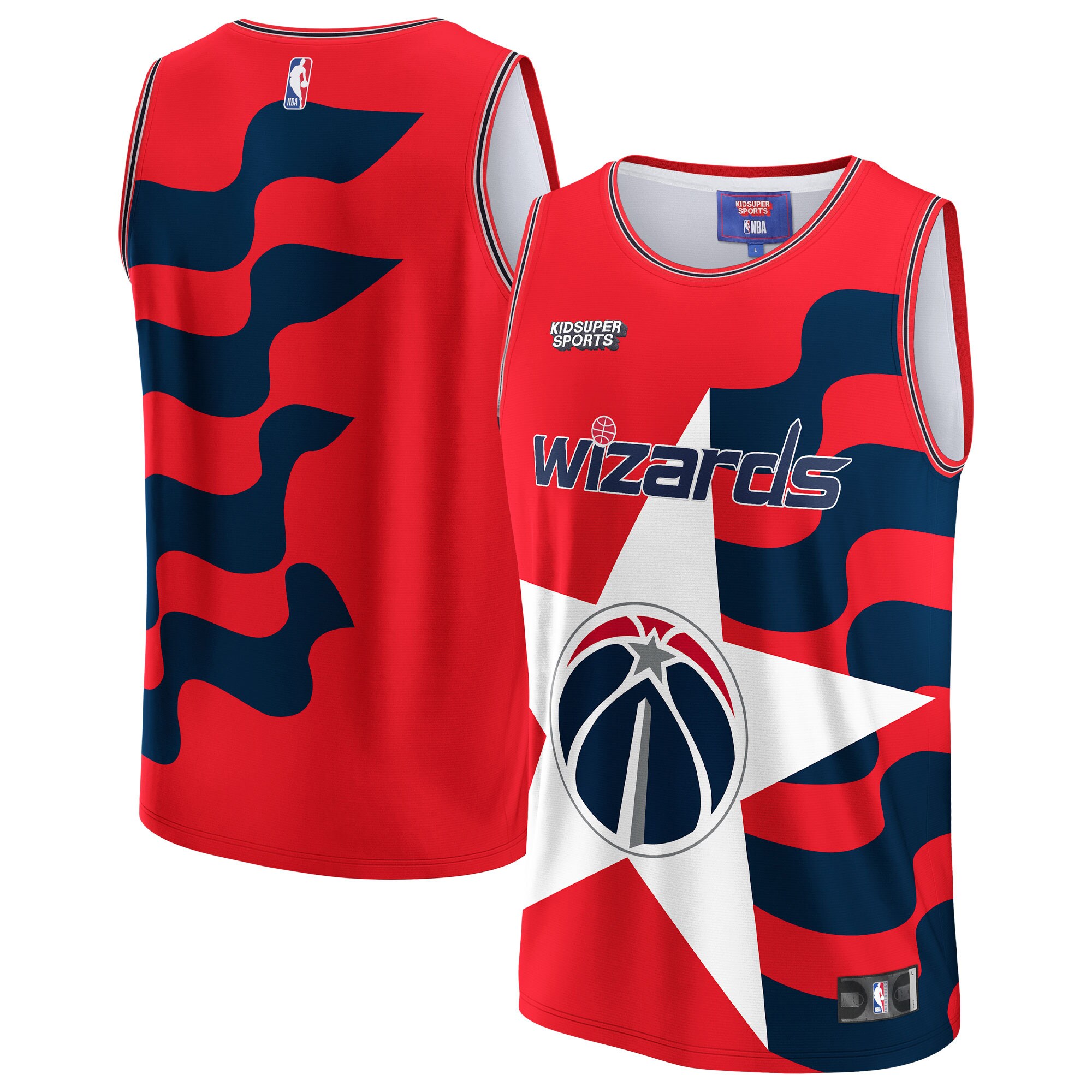 Washington Wizards & KidSuper Studios by Fanatics Unisex Hometown Jersey - Red