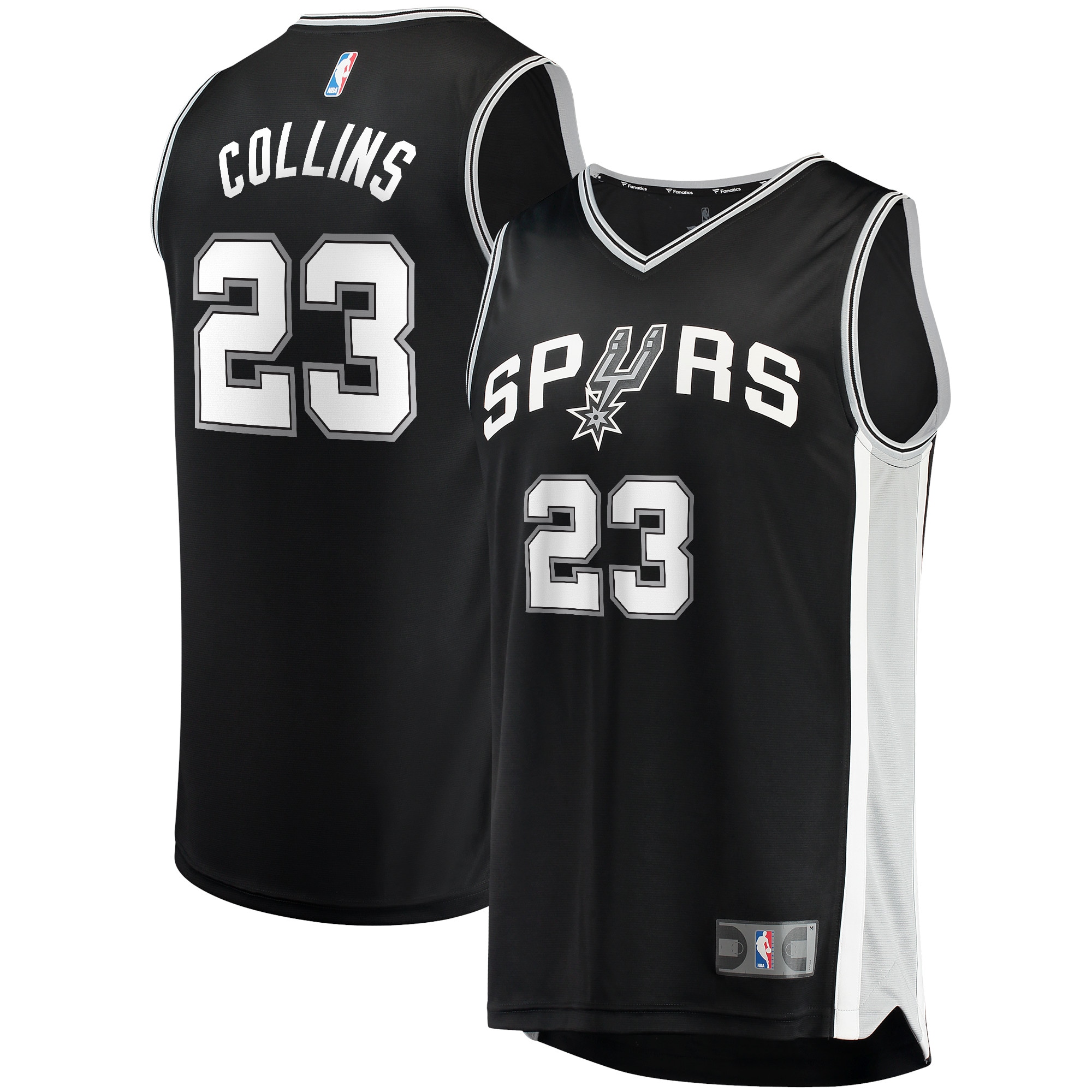 Zach Collins San Antonio Spurs Fanatics Fast Break Jersey - Icon Edition - Black