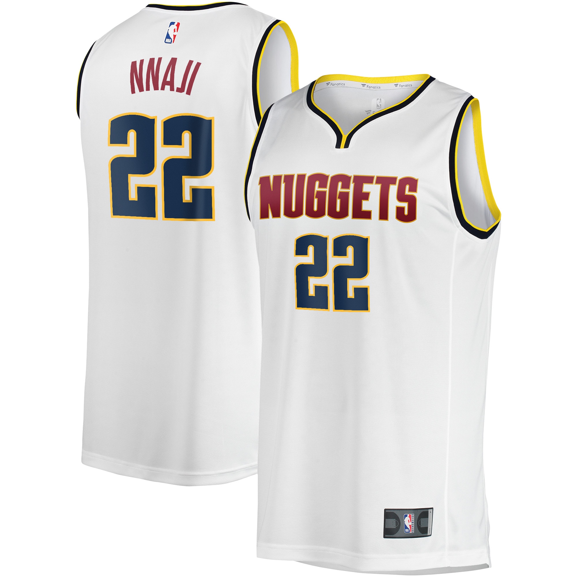 Zeke Nnaji Denver Nuggets Fanatics Fast Break Player Jersey - Association Edition - White