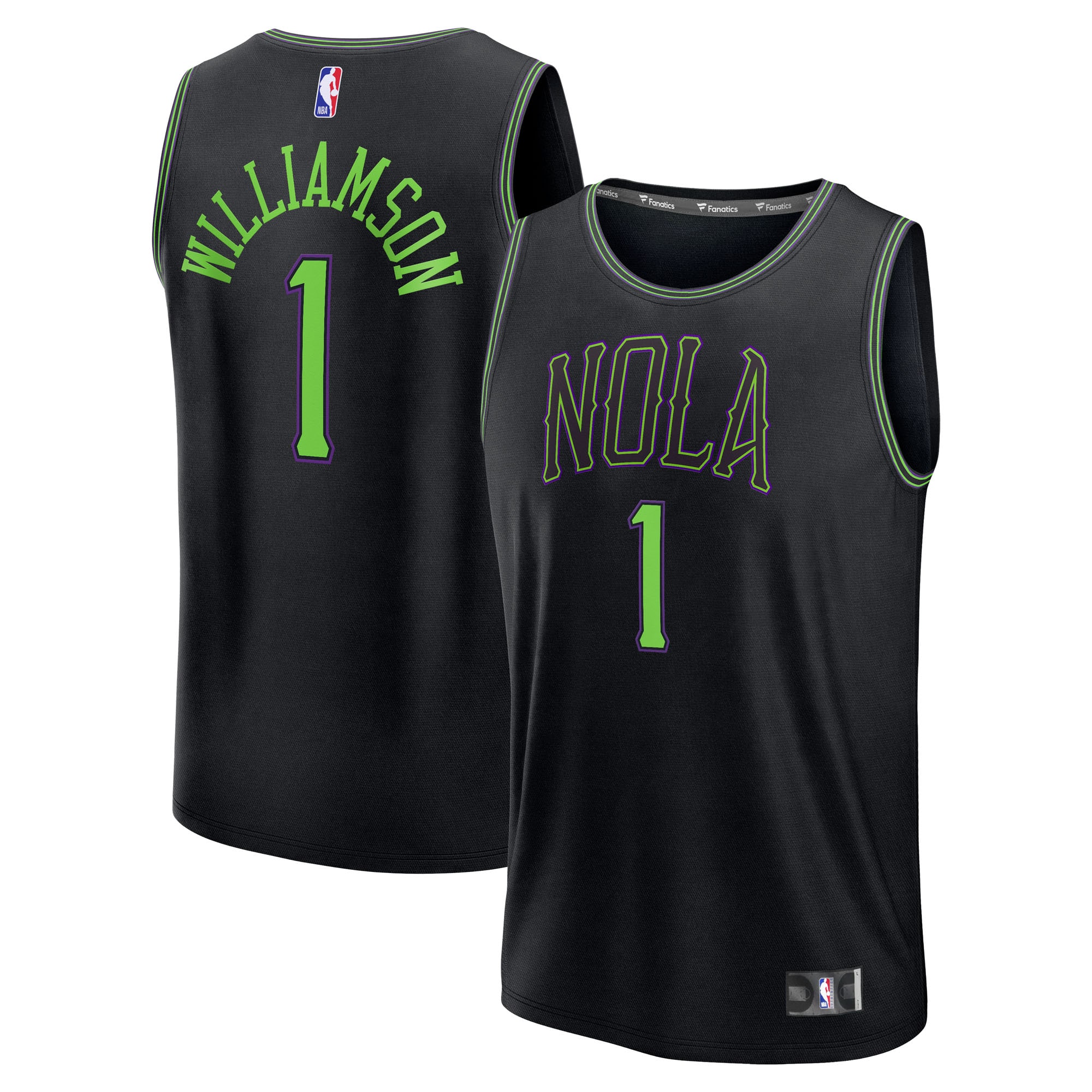 Zion Williamson New Orleans Pelicans Fanatics 2025/26 City Edition Fast Break Jersey - Black