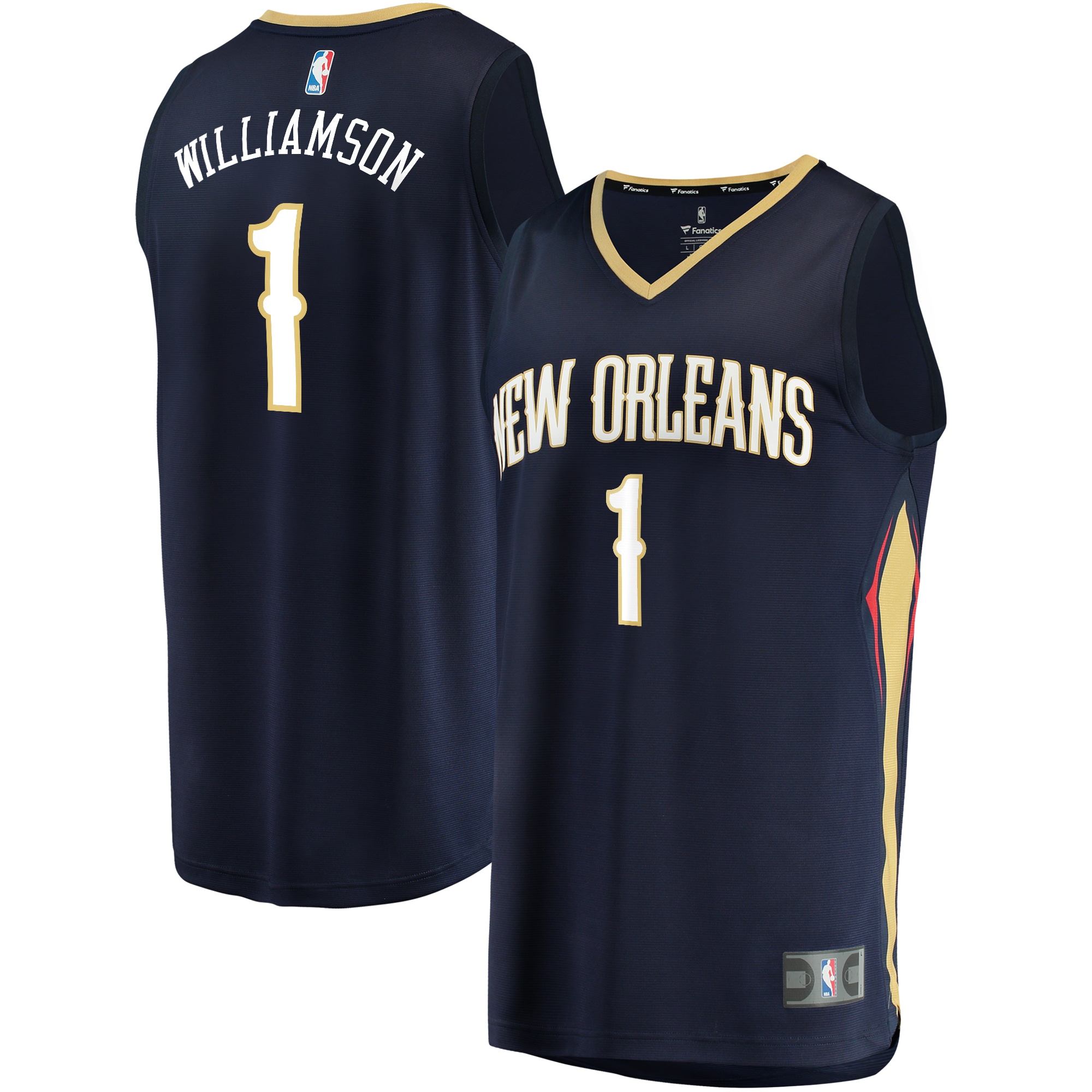 Zion Williamson New Orleans Pelicans Fanatics Fast Break Jersey Navy - Icon Edition