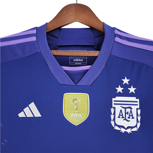 Argentina 2022 Away Jersey "Three Stars" + World Cup Champion Badge