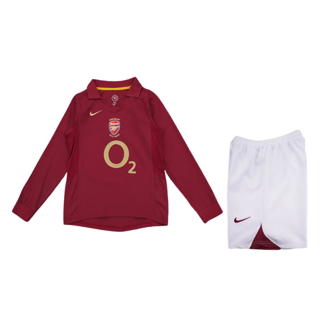 Arsenal 2005/06 Home Long Sleeve Kids Kit