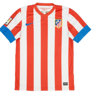 Atletico Madrid 2012/13 Home Jersey + La Liga Patch, Sponsorless