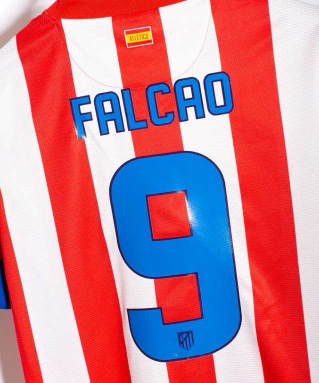 Atletico Madrid 2012/13 Home Jersey + La Liga Patch, Sponsorless