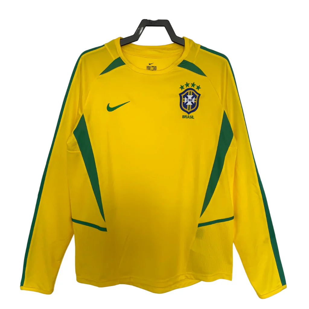 Brazil 2002 Home Long Sleeve Jersey