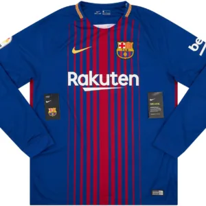 FC Barcelona 2017/18 Home Long Sleeve Jersey w/ La Liga badge
