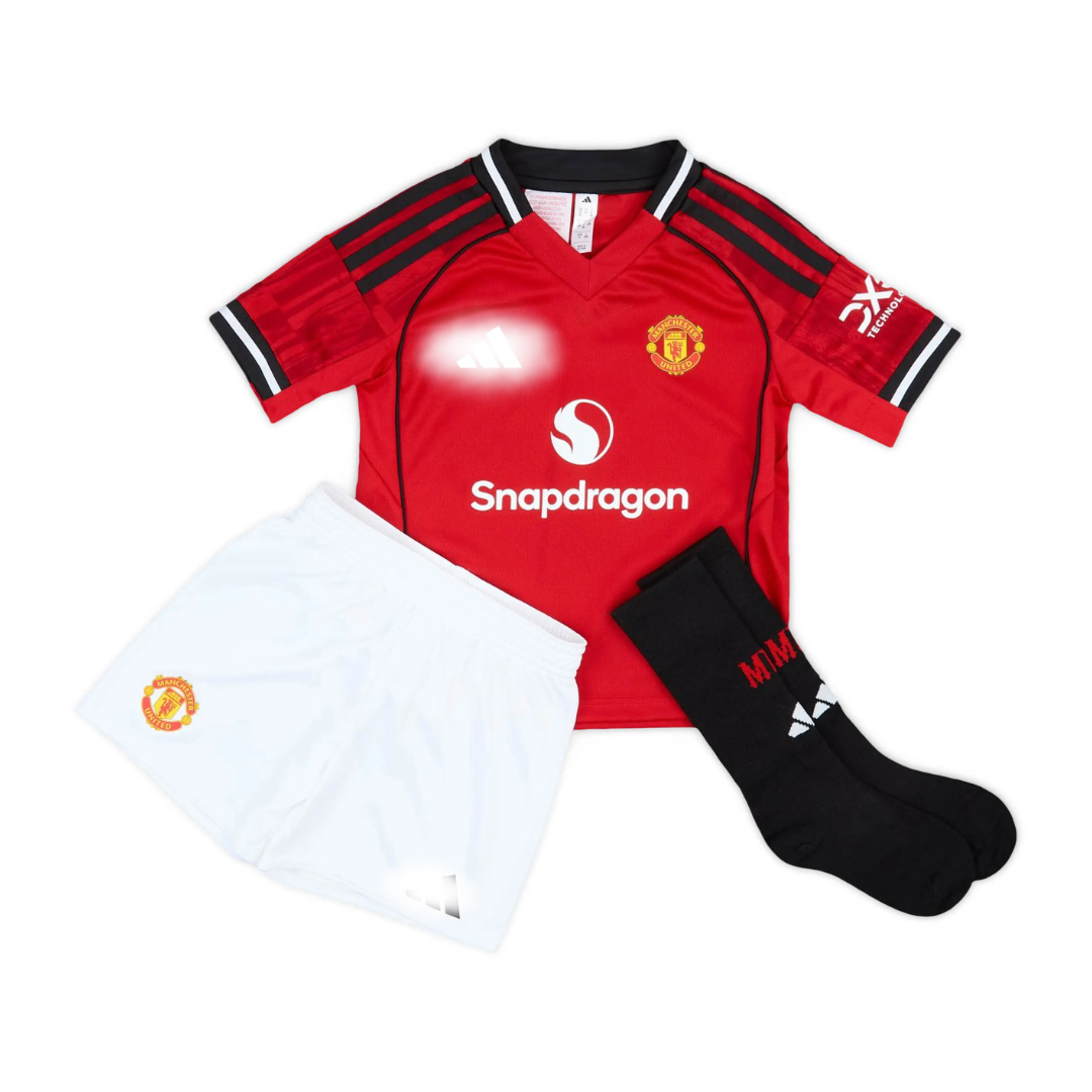 Manchester United 2025/26 Home Kids Kit
