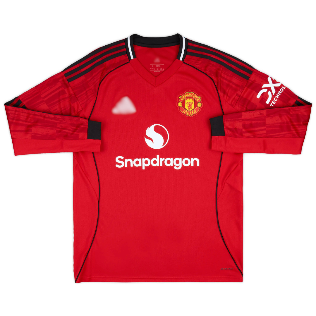 Manchester United 2025/26 Home Long Sleeve Jersey