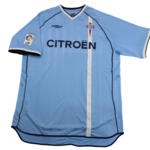 RC Celta de Vigo 2001/02 Home Jersey w/ La Liga patch