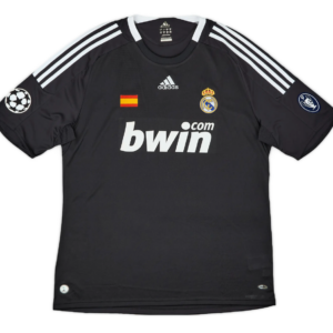 Real Madrid 2008/09 Third Jersey + Champions League Badge